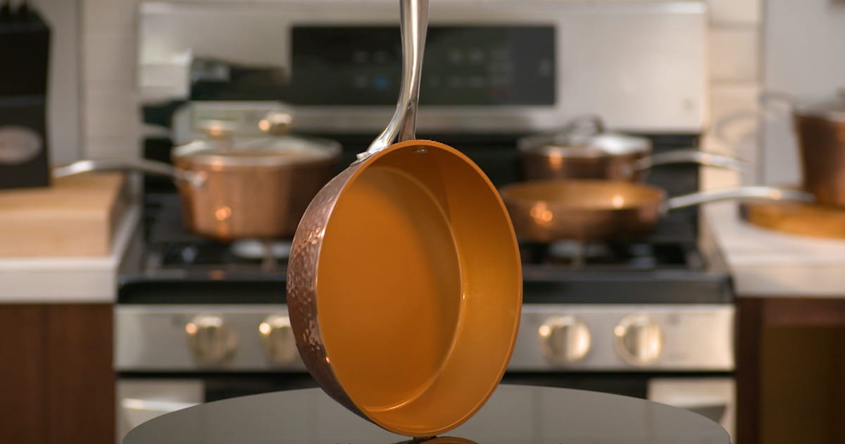 Gotham Steel™ Hammered Pan LUXURIOUS, NONSTICK GOTHAM STEEL COOKWARE!